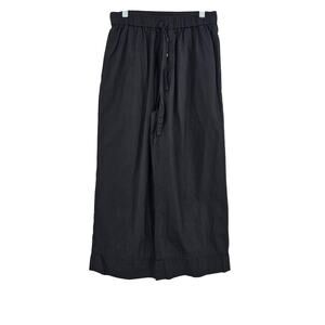 Ciao Lucia Wide Leg Pants Black Elastic Waist Drawstring Pull On Palazzo Size XS